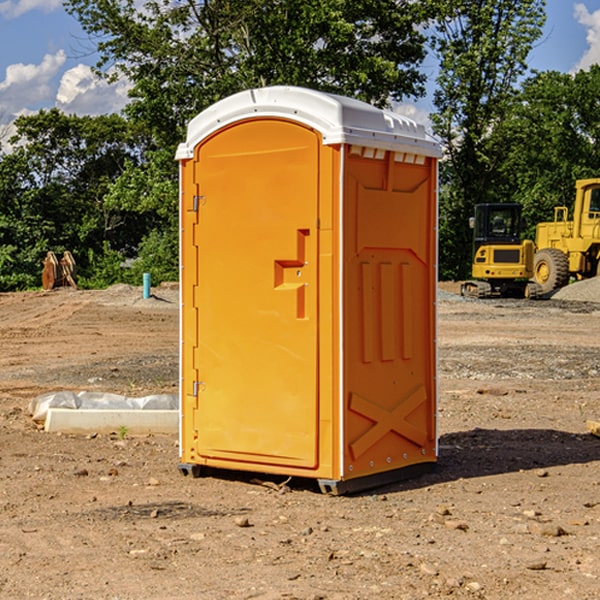 how often are the portable restrooms cleaned and serviced during a rental period in Allen County LA